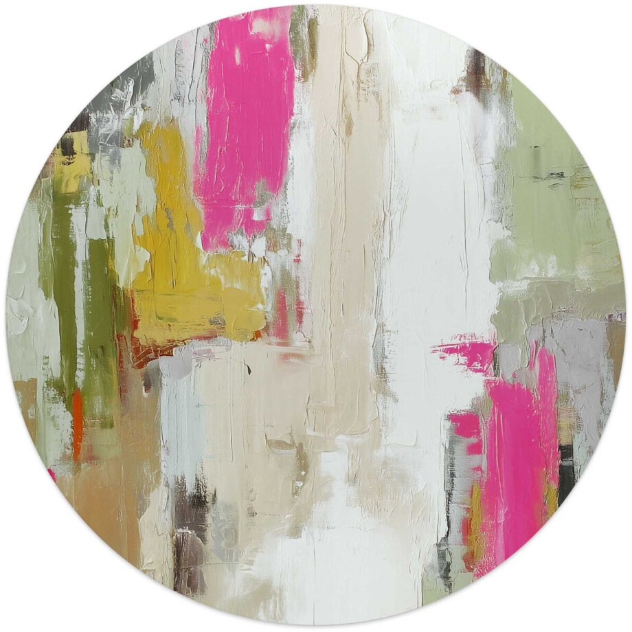 Glasschilderij Abstracte harmonie - Ø 50cm - Glas - REINDERS afbeelding 1