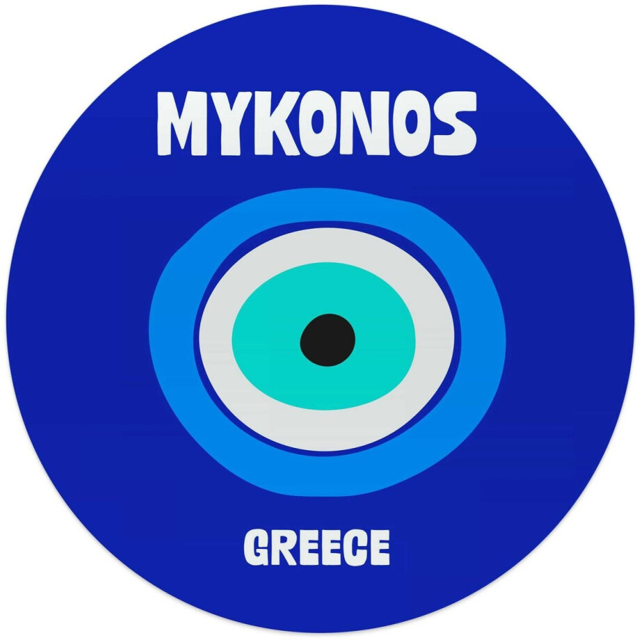 Glasschilderij Mykonos - Ø 50cm - Glas - REINDERS Glasschilderij Mykonos - Ø 50cm - Glas - REINDERS afbeelding 1