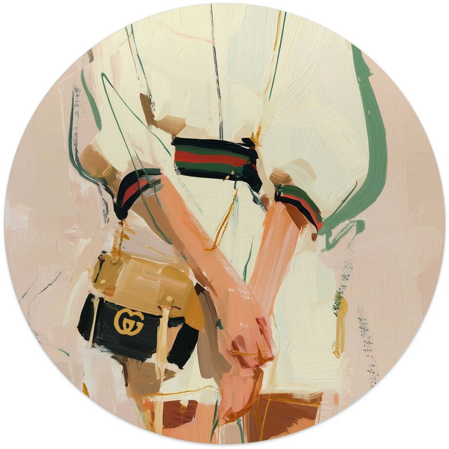 Glasschilderij Italiaanse looks - Ø 50cm - Glas - REINDERS afbeelding 1