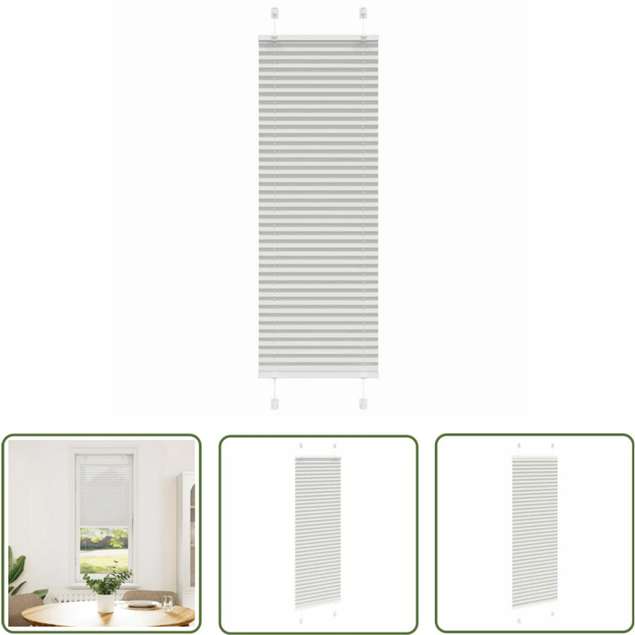 vidaXL Plissé rolgordijn 50x100 cm lichtgrijs Plisségordijn - Gordijnen - Raamdecoratie - Lichtgrijs - Privacy afbeelding 1