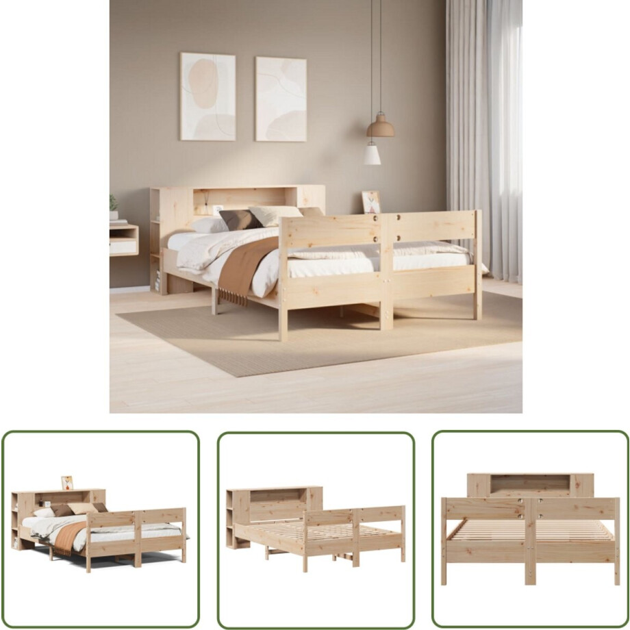 vidaXL Sleutels - Sleutelset - Bed met boekenkast zonder matras massief grenenhout 120x200 cm - Gereedschap - Mechanica - Handgereedschap afbeelding 1