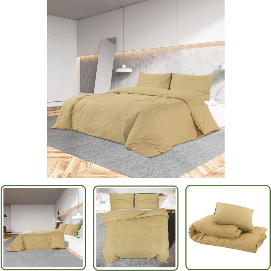 The Living Store Dekbedovertrek - Microvezel - Taupe - 220x240 cm - Standard 100 OEKO-TEX The Living Store Dekbedovertrek - Microvezel - Taupe - 220x240 cm - Standard 100 OEKO-TEX afbeelding 1