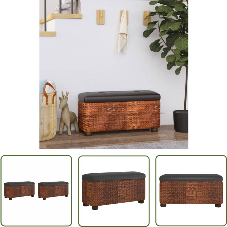 vidaXL Opbergbankjes - 2 stuks - Bruin - 69 cm Opbergbank - Bankstel - Kast - Multifunctioneel Meubel - Bruine Bank vidaXL Opbergbankjes - 2 stuks - Bruin - 69 cm Opbergbank - Bankstel - Kast - Multifunctioneel Meubel - Bruine Bank afbeelding 1