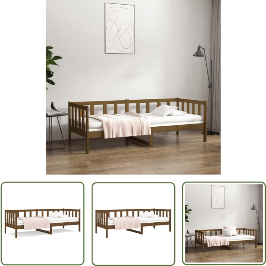 vidaXL Slaapbank - 80x200 cm - Massief Grenenhout Slaapbank - Grenenhouten Meubels - Logeerbed - Banken Met Bergruimte - Multifunctionele Meubelen vidaXL Slaapbank - 80x200 cm - Massief Grenenhout Slaapbank - Grenenhouten Meubels - Logeerbed - Banken Met Bergruimte - Multifunctionele Meubelen afbeelding 1