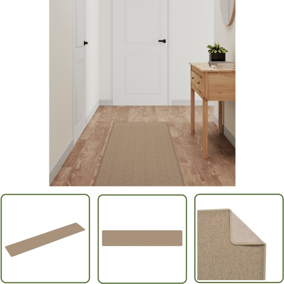 vidaXL Sisal Look - Tapijtroper - Tapijtloper 50x250 cm sisal-look zandkleurig - Looppad - Vloerkleden - Binnenvloeren vidaXL Sisal Look - Tapijtroper - Tapijtloper 50x250 cm sisal-look zandkleurig - Looppad - Vloerkleden - Binnenvloeren afbeelding 1