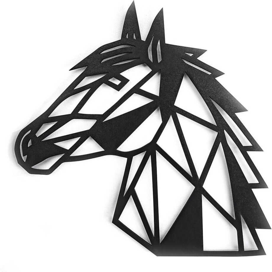 Houten Dierenkop • Houten Paard • Dierenkop Paard • Klein • Zwart MDF • Houten Dier • Wandecoratie Houten Dierenkop • Houten Paard • Dierenkop Paard • Klein • Zwart MDF • Houten Dier • Wandecoratie afbeelding 1