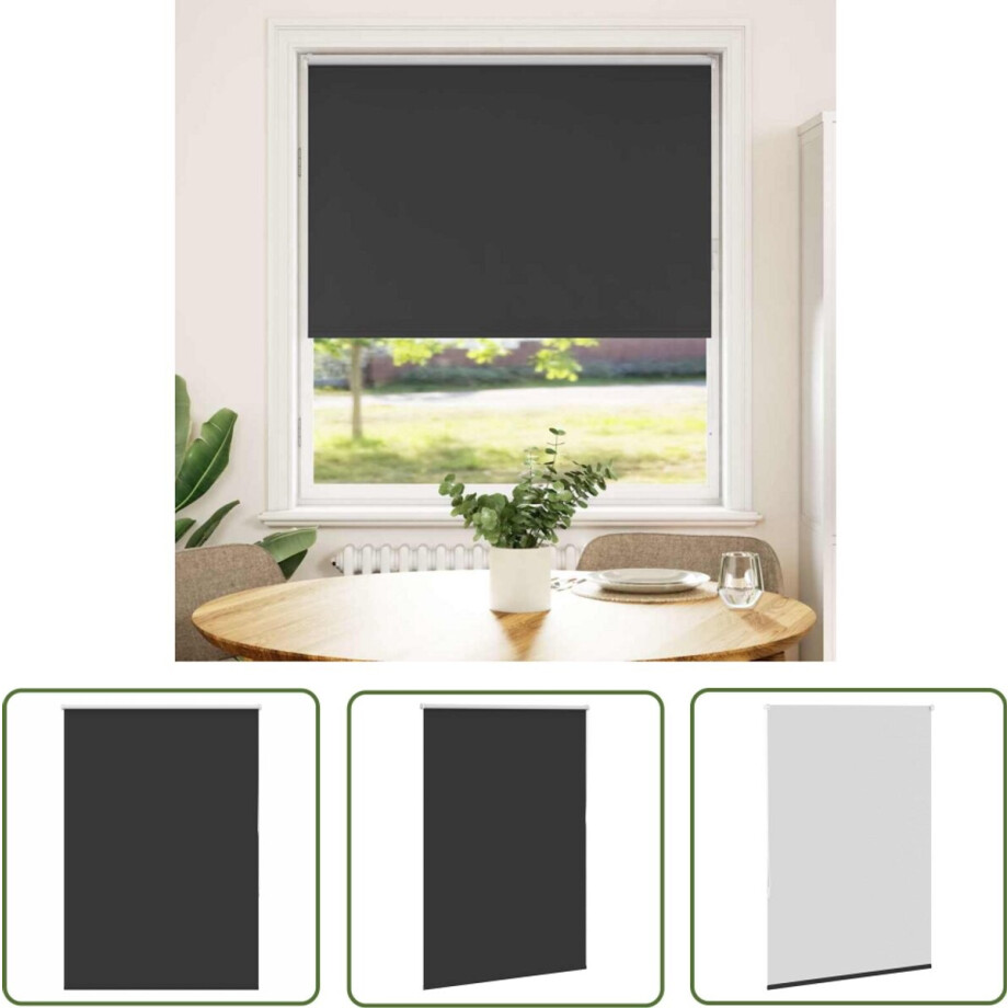 vidaXL Gordijnen - Rolgordijn - Rolgordijn verduisterend 90x130cm stofbreedte 85,7 cm polyester - Verduisterend - Blackout - Privacy vidaXL Gordijnen - Rolgordijn - Rolgordijn verduisterend 90x130cm stofbreedte 85,7 cm polyester - Verduisterend - Blackout - Privacy afbeelding 1