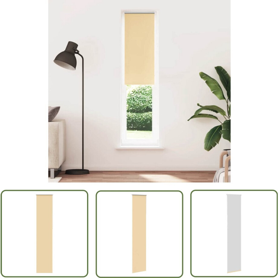 vidaXL Verduisterend Gordijn - Rolgordijn - Rolgordijn verduisterend 50x210cm stofbreedte 45,7 cm polyester - Raamdecoratie - Privacy - Lichtregeling afbeelding 1