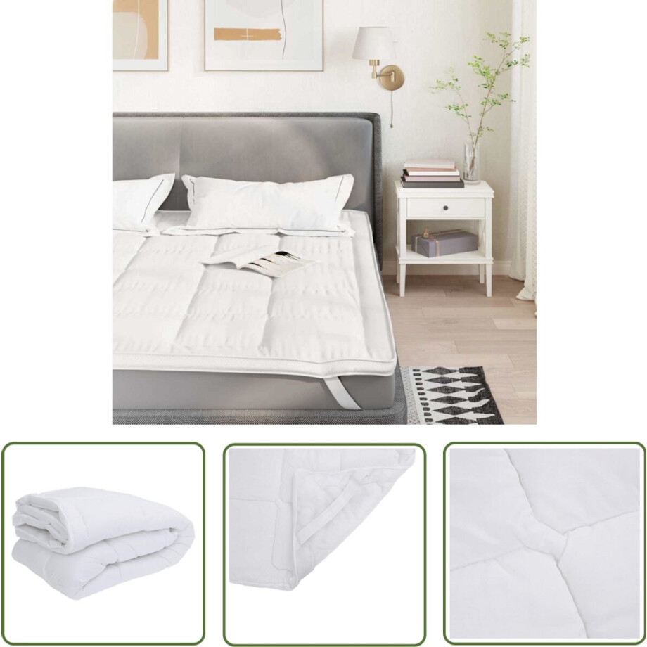 vidaXL Matrashoezen - Matrasbeschermer - Matrasbeschermer 100x220 cm wit - Matrassen Hoes - Bedlinnen - Anti Allergisch vidaXL Matrashoezen - Matrasbeschermer - Matrasbeschermer 100x220 cm wit - Matrassen Hoes - Bedlinnen - Anti Allergisch afbeelding 1