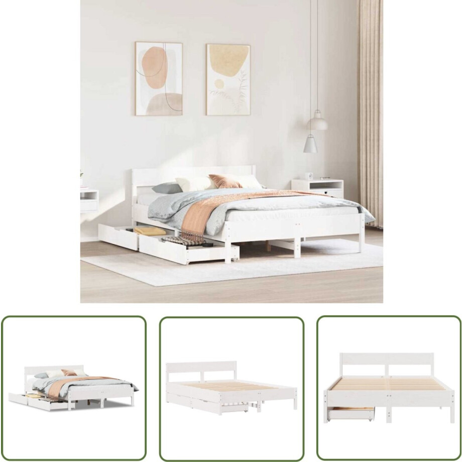 vidaXL Sleutelset - Dynamo Meter - Bedframe zonder matras massief grenenhout wit 140x190 cm - Gereedschap - Drapers Tools - Krachtmeter afbeelding 1