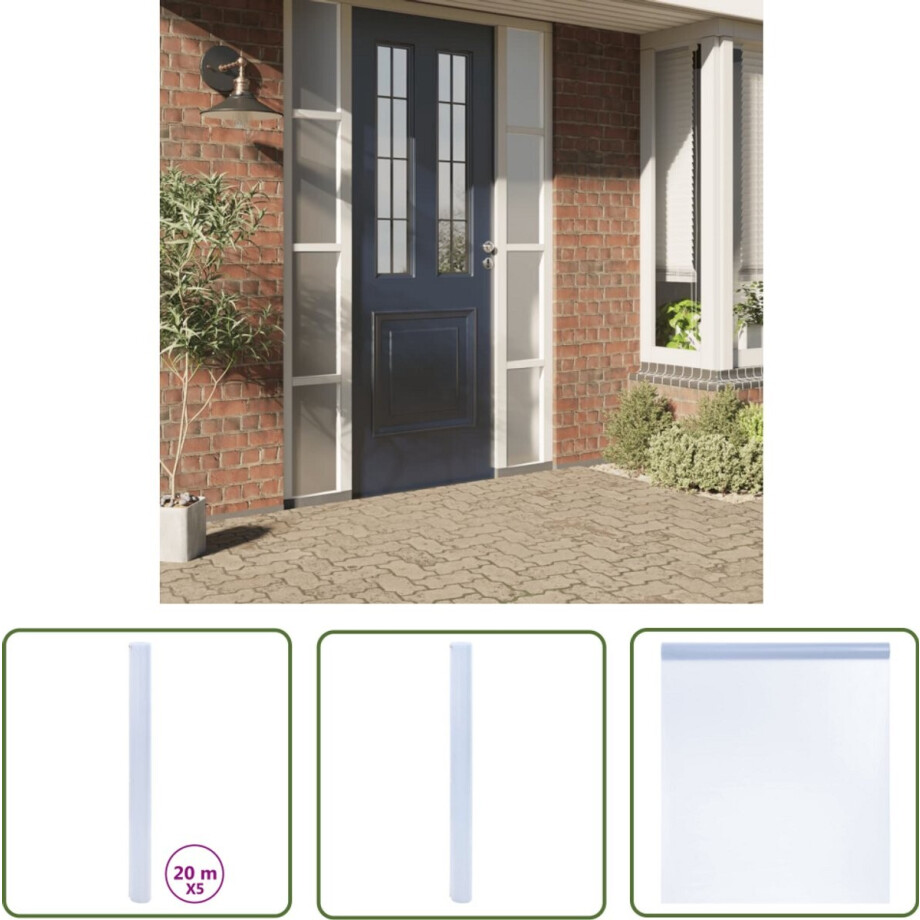 The Living Store Raamfolies 5 st statisch mat PVC transparantgrijs - Privacy Folie - Raamfolie - Mat Raamfolie - Pvc Raamfolie - Raamdecoratie The Living Store Raamfolies 5 st statisch mat PVC transparantgrijs - Privacy Folie - Raamfolie - Mat Raamfolie - Pvc Raamfolie - Raamdecoratie afbeelding 1