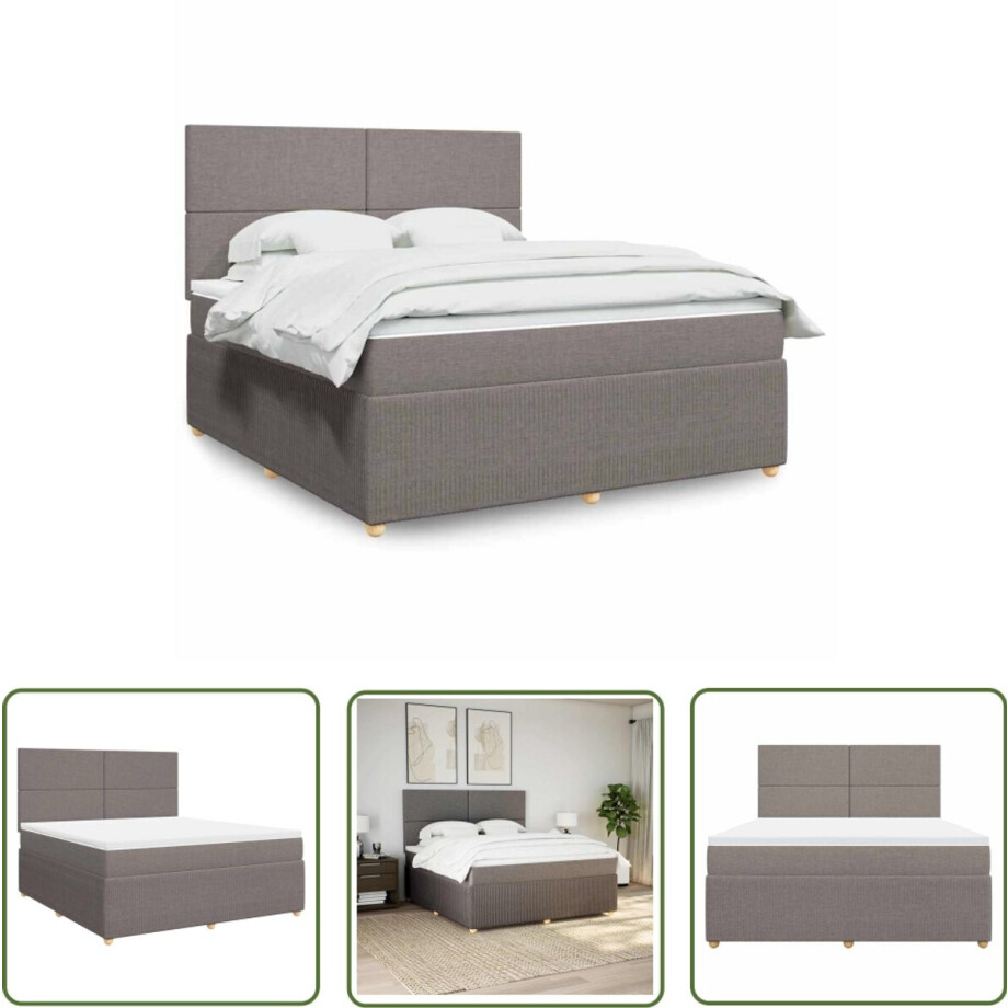 vidaXL Gereedschapset - Dynamische Sleutel - Boxspring met matras stof taupe 180x200 cm - Drapers Tools - Klikmechanisme - Torque Wrench vidaXL Gereedschapset - Dynamische Sleutel - Boxspring met matras stof taupe 180x200 cm - Drapers Tools - Klikmechanisme - Torque Wrench afbeelding 1