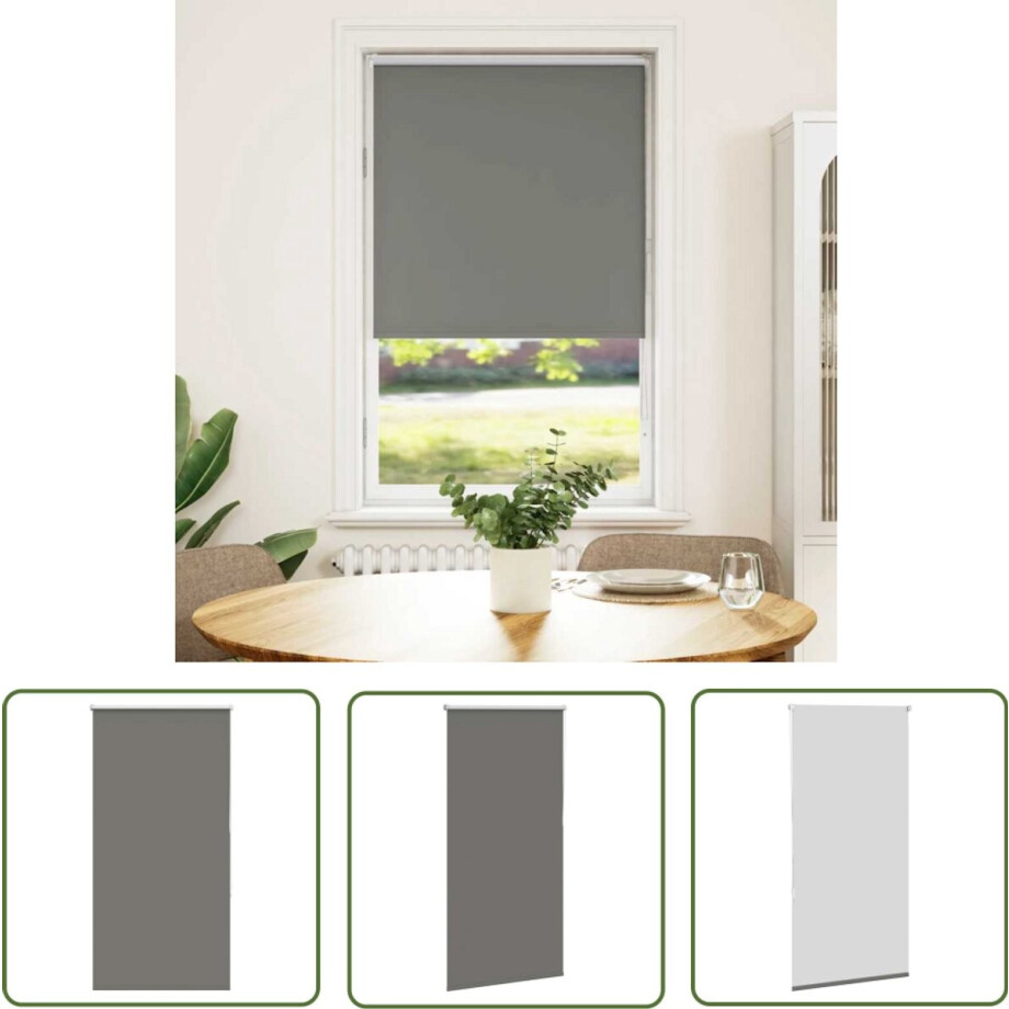 vidaXL Gordijnen - Rolgordijnen - Rolgordijn verduisterend 75x130cm stofbreedte 70,7 cm polyester - Verduisteringsgordijnen - Privacy Gordijnen - Woon Accessoires afbeelding 1