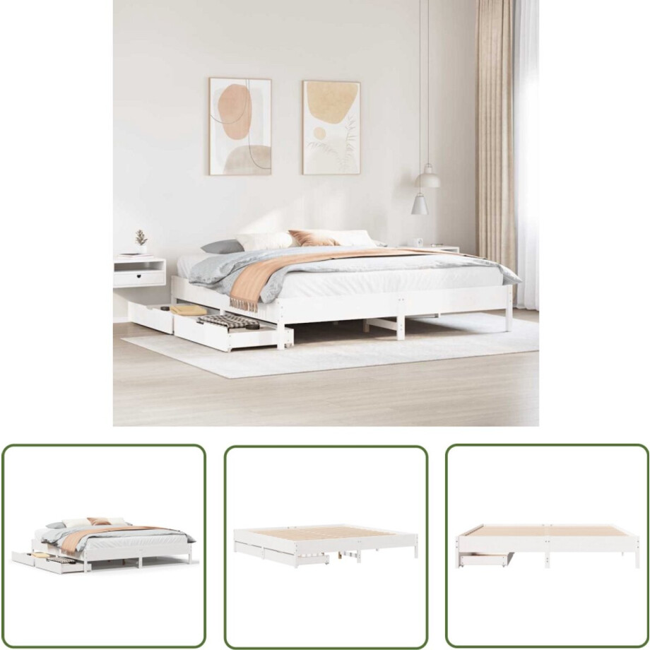 vidaXL Sleutelset - Dynamo Meter - Bedframe zonder matras massief grenenhout wit 180x200 cm - Gereedschap - Klikmechanisme - Torque Wrench afbeelding 1