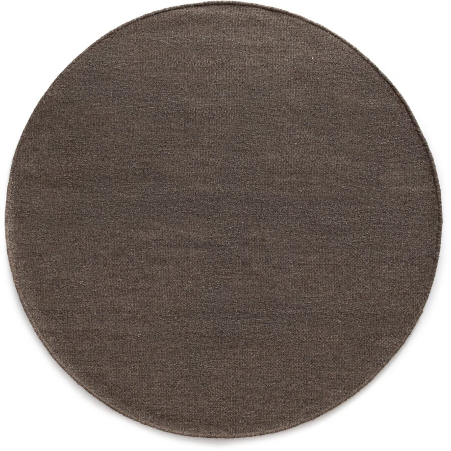 Rond wollen vloerkleed - Grund taupe 200 afbeelding 1