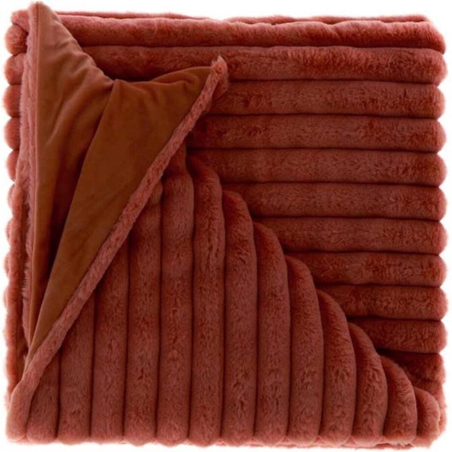 Unique Living | Plaid Peppe 150x200cm redwood afbeelding 1