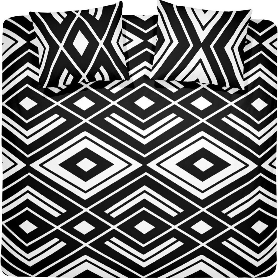 Damai Diamonds Dekbedovertrek - Lits-jumeaux - 260x200/220 cm - Black Damai Diamonds Dekbedovertrek - Lits-jumeaux - 260x200/220 cm - Black afbeelding 1