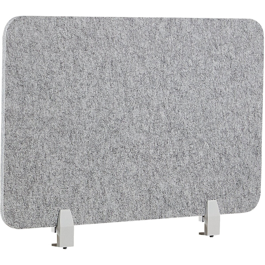BELIANI SPLIT - Bureauscherm - Lichtgrijs - 50 x 80 cm - Polyester BELIANI SPLIT - Bureauscherm - Lichtgrijs - 50 x 80 cm - Polyester afbeelding 1