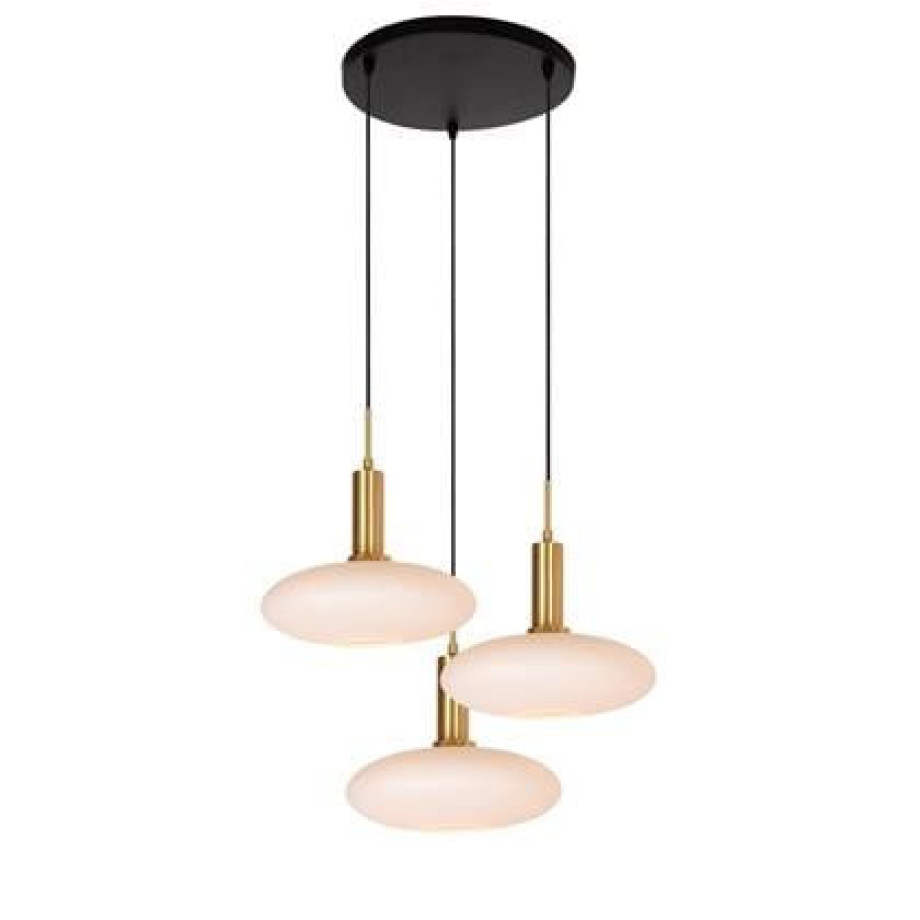 Lucide SINGALA Hanglamp 3xE27 - Mat Goud | Messing afbeelding 1