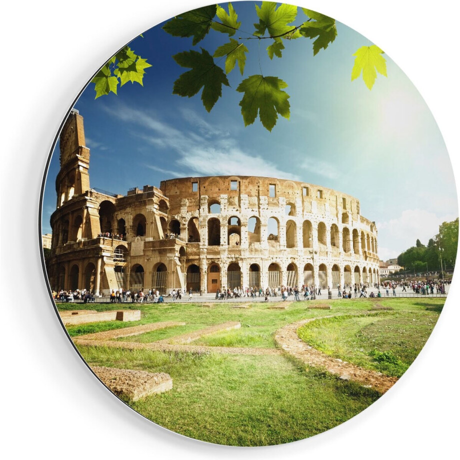 Artaza Dibond Muurcirkel Colosseum in Rome, Italië - Ø 60 cm - Wandcirkel - Rond Schilderij - Voor Binnen en Buiten Artaza Dibond Muurcirkel Colosseum in Rome, Italië - Ø 60 cm - Wandcirkel - Rond Schilderij - Voor Binnen en Buiten afbeelding 1