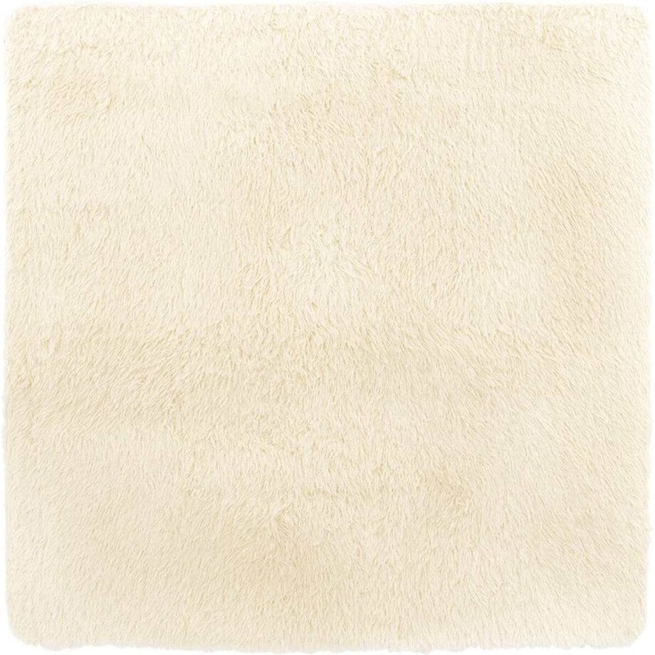 vidaXL - Hoogpolig - vloerkleed - NAVARRA - 240x240 - cm - polyester - crèmekleurig afbeelding 1