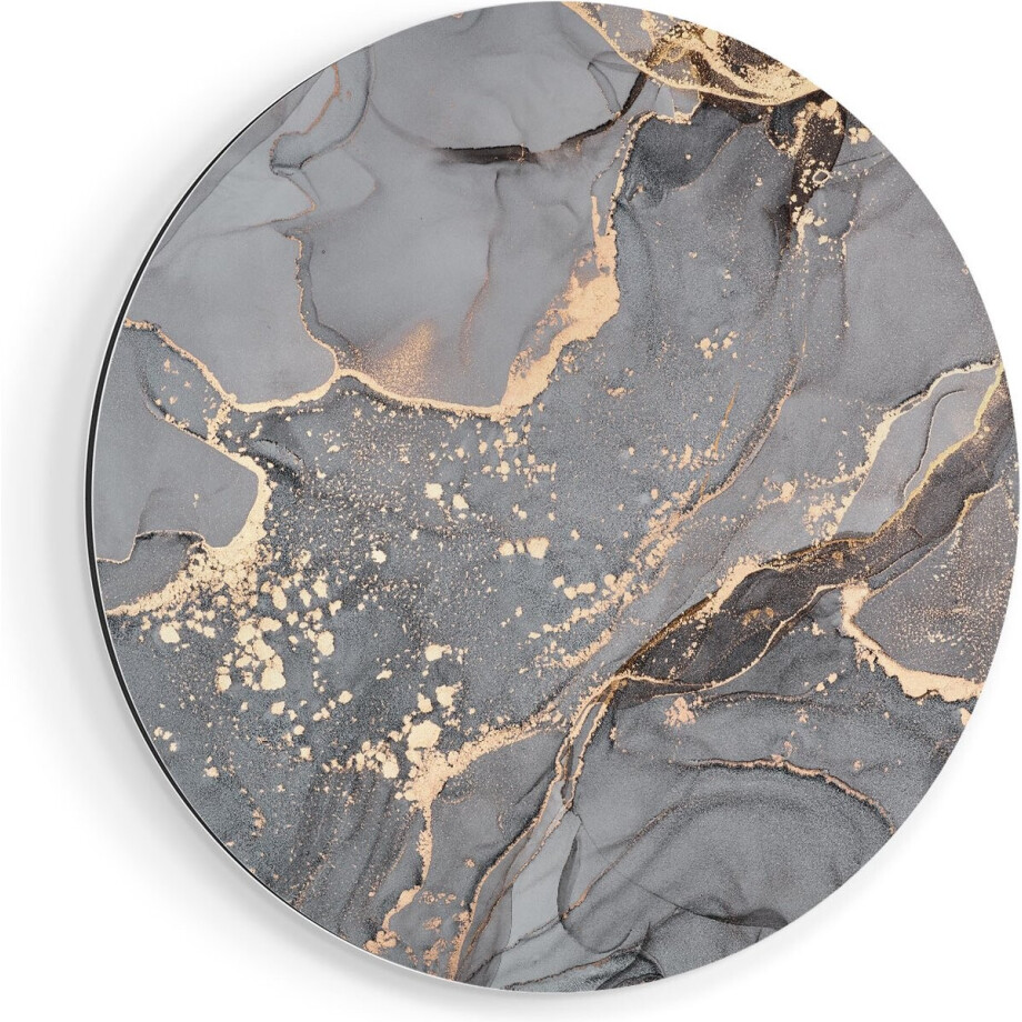 Artaza Dibond Muurcirkel Abstracte Luxe Kunst van Marmer met Goud - Ø 90 cm - Groot - Wandcirkel - Rond Schilderij - Voor Binnen en Buiten Artaza Dibond Muurcirkel Abstracte Luxe Kunst van Marmer met Goud - Ø 90 cm - Groot - Wandcirkel - Rond Schilderij - Voor Binnen en Buiten afbeelding 1