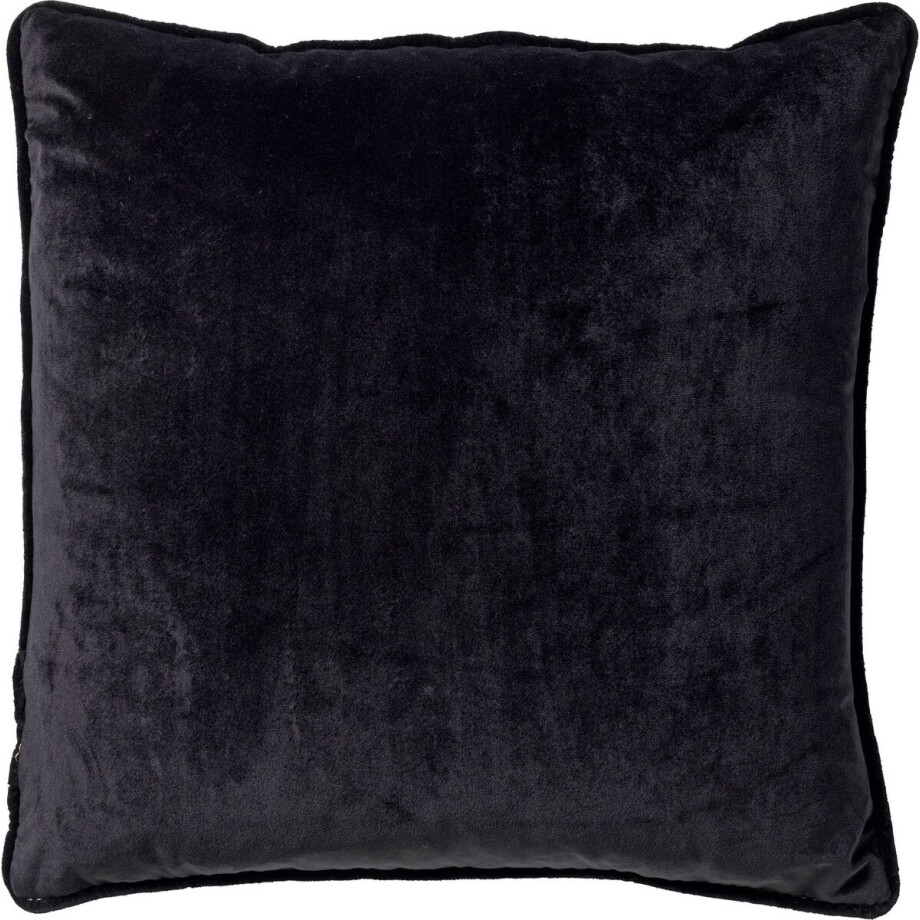 Dutch Decor FINN - Sierkussen 60x60 cm - velvet - effen kleur - Raven - zwart - Inclusief binnenkussen Dutch Decor FINN - Sierkussen 60x60 cm - velvet - effen kleur - Raven - zwart - Inclusief binnenkussen afbeelding 1