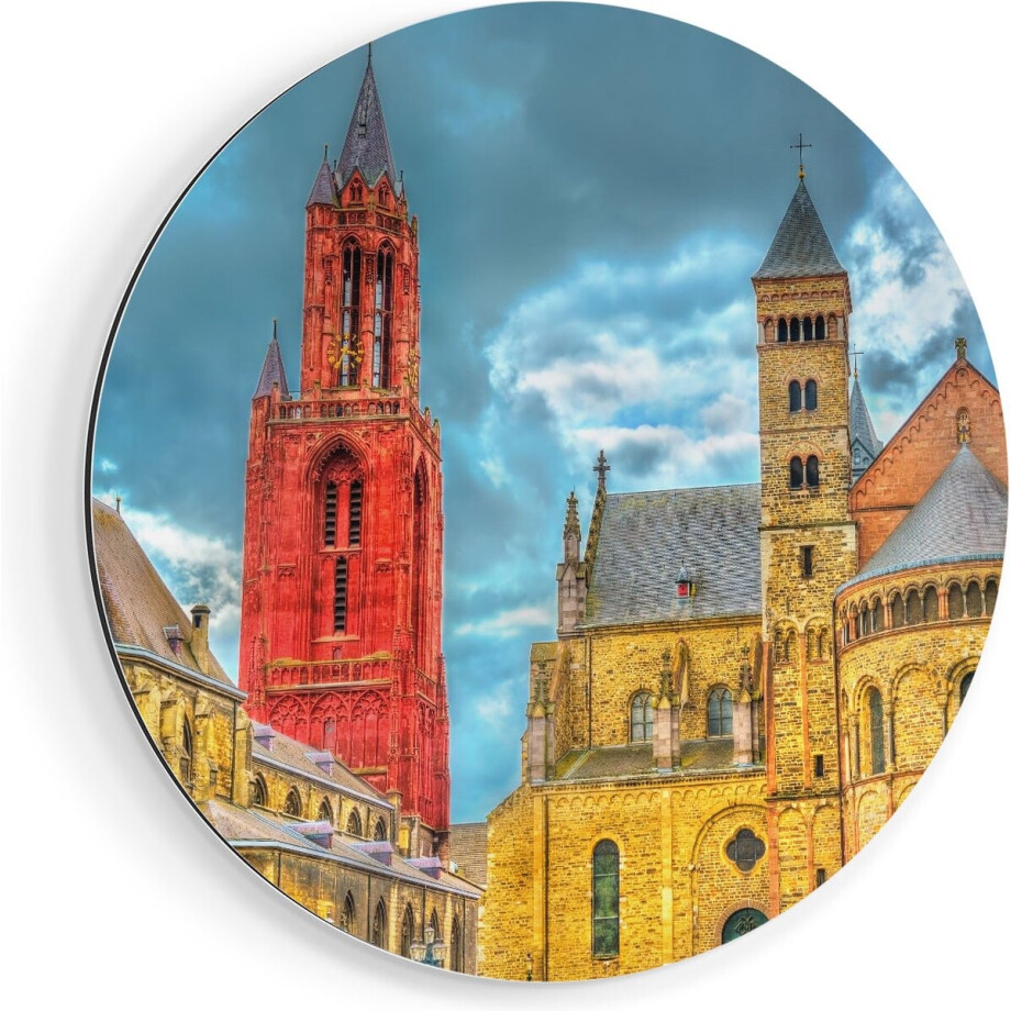Artaza Dibond Muurcirkel Basiliek van Sint Servaas in Maastricht - Ø 60 cm - Wandcirkel - Rond Schilderij - Voor Binnen en Buiten Artaza Dibond Muurcirkel Basiliek van Sint Servaas in Maastricht - Ø 60 cm - Wandcirkel - Rond Schilderij - Voor Binnen en Buiten afbeelding 1
