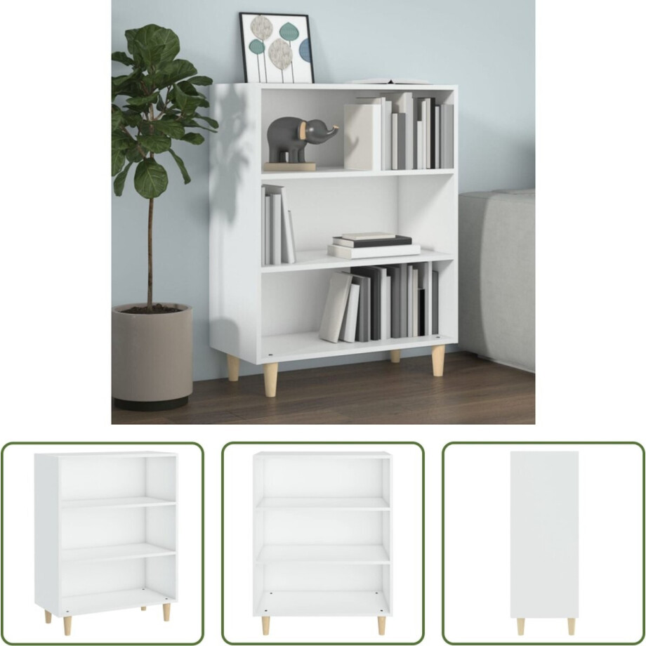 The Living Store Dressoirs - Classic - Opbergruimte - 69.5 x 32.5 x 90 cm - Wit The Living Store Dressoirs - Classic - Opbergruimte - 69.5 x 32.5 x 90 cm - Wit afbeelding 1