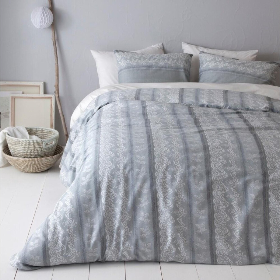 Cinderella Sposa Dekbedovertrek - Katoensatijn - Tweepersoons - 200x200/220 cm - Grey Cinderella Sposa Dekbedovertrek - Katoensatijn - Tweepersoons - 200x200/220 cm - Grey afbeelding 1