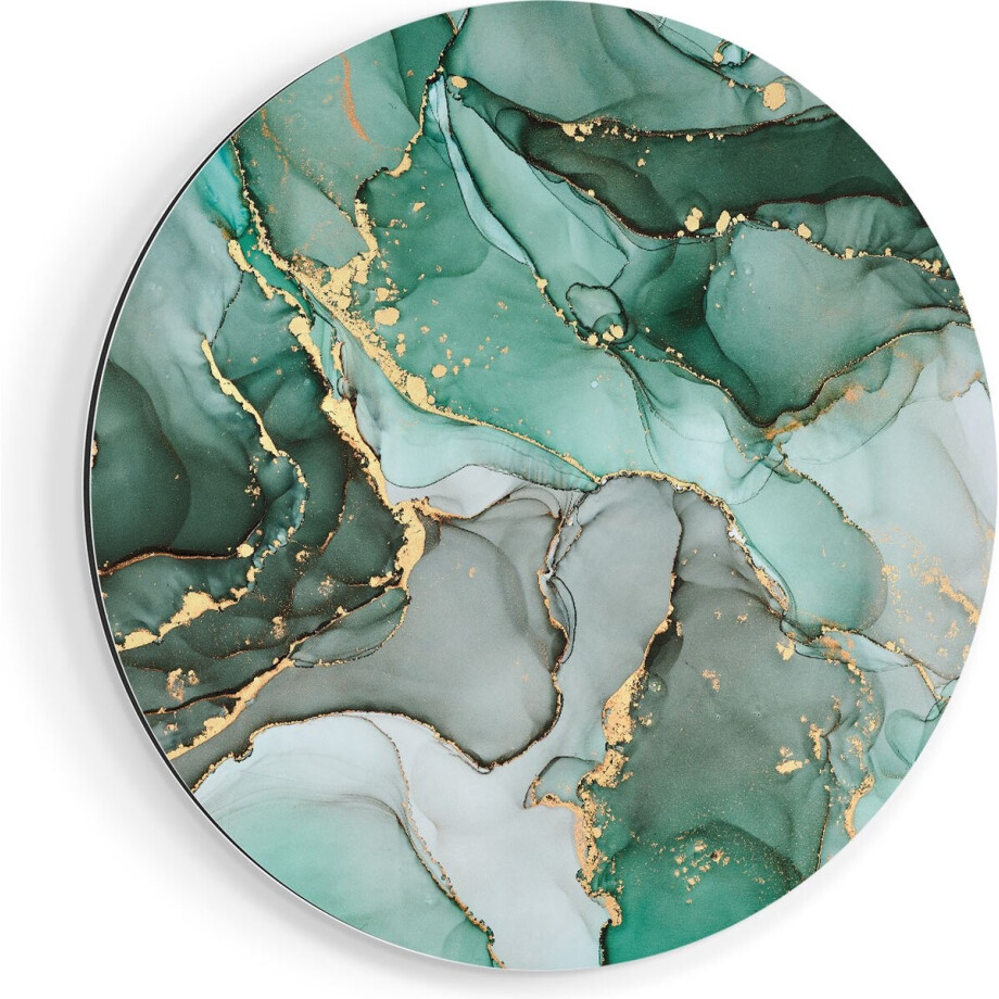 Artaza Dibond Muurcirkel Abstracte Kunst - Blauwe Marmer met Goud - Ø 40 cm - Klein - Wandcirkel - Rond Schilderij - Voor Binnen en Buiten Artaza Dibond Muurcirkel Abstracte Kunst - Blauwe Marmer met Goud - Ø 40 cm - Klein - Wandcirkel - Rond Schilderij - Voor Binnen en Buiten afbeelding 1