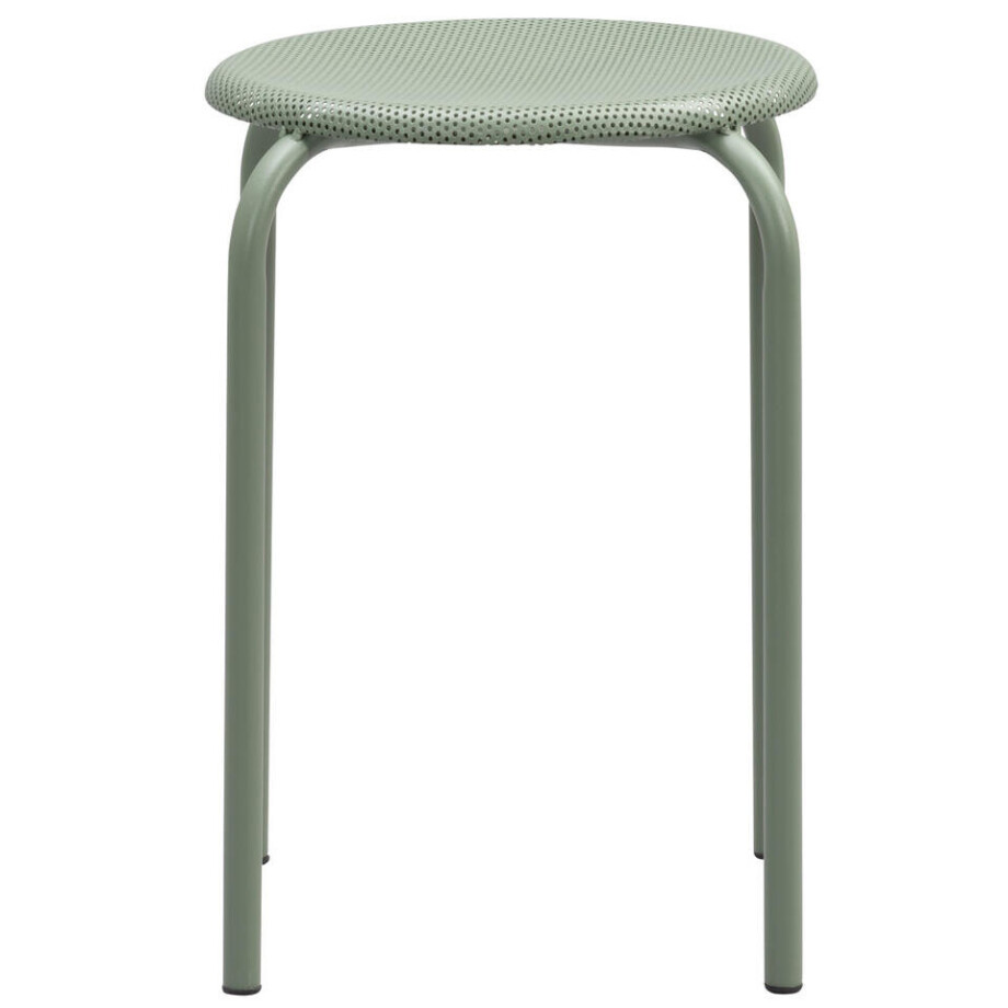 Leen Bakker - Kruk Lot - Olijf - 45xØ29,5 Cm - Metaal - Groen afbeelding 1