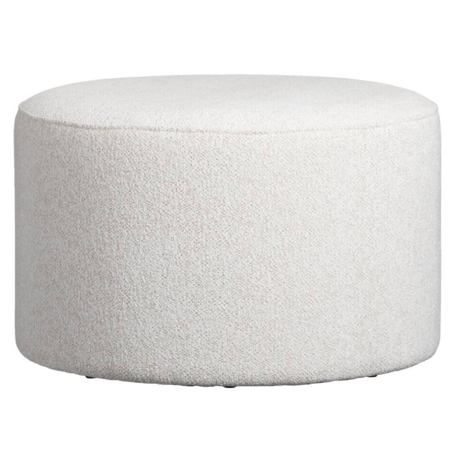 Leen Bakker - Hocker Wenen - 35xØ56 Cm - Stof - Crème afbeelding 1