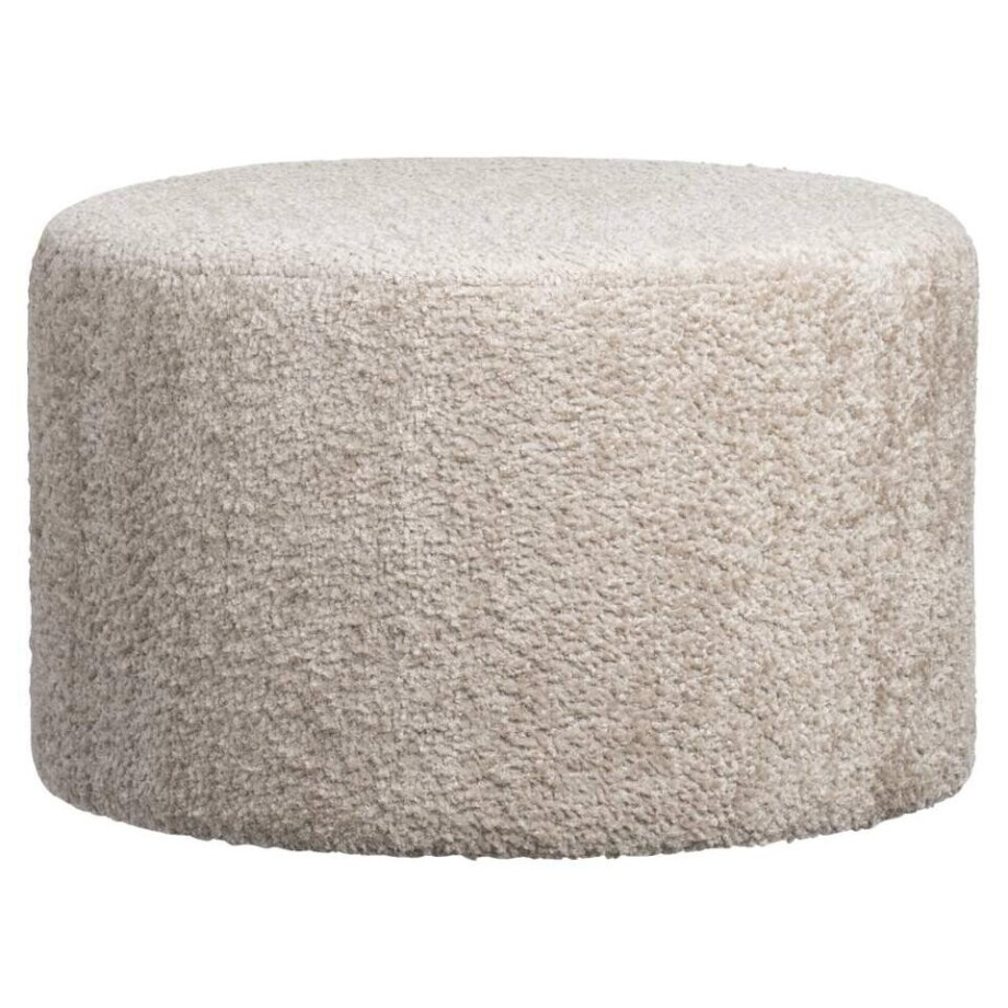 Leen Bakker - Hocker Wenen - Zand - 35xØ56 Cm - Stof - Beige afbeelding 1