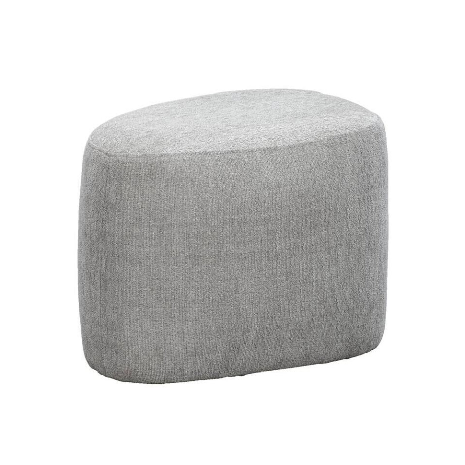 Leen Bakker - Poef Kacy - Licht - 38x55x40 Cm - Stof - Grijs Leen Bakker - Poef Kacy - Licht - 38x55x40 Cm - Stof - Grijs afbeelding 1