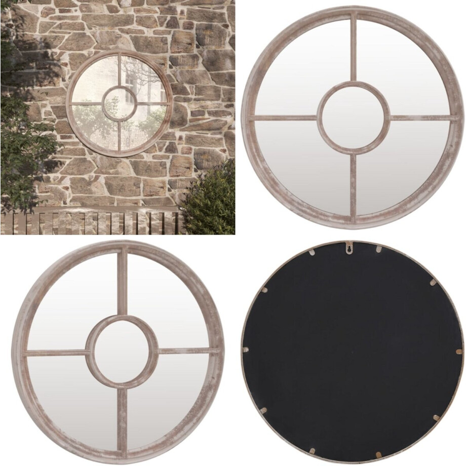 vidaXL Tuinspiegel rond 60x4 cm ijzer zandkleurig - Ronde Tuinspiegel - Ronde Tuinspiegels - Buitenspiegel - Tuinspiegel vidaXL Tuinspiegel rond 60x4 cm ijzer zandkleurig - Ronde Tuinspiegel - Ronde Tuinspiegels - Buitenspiegel - Tuinspiegel afbeelding 1