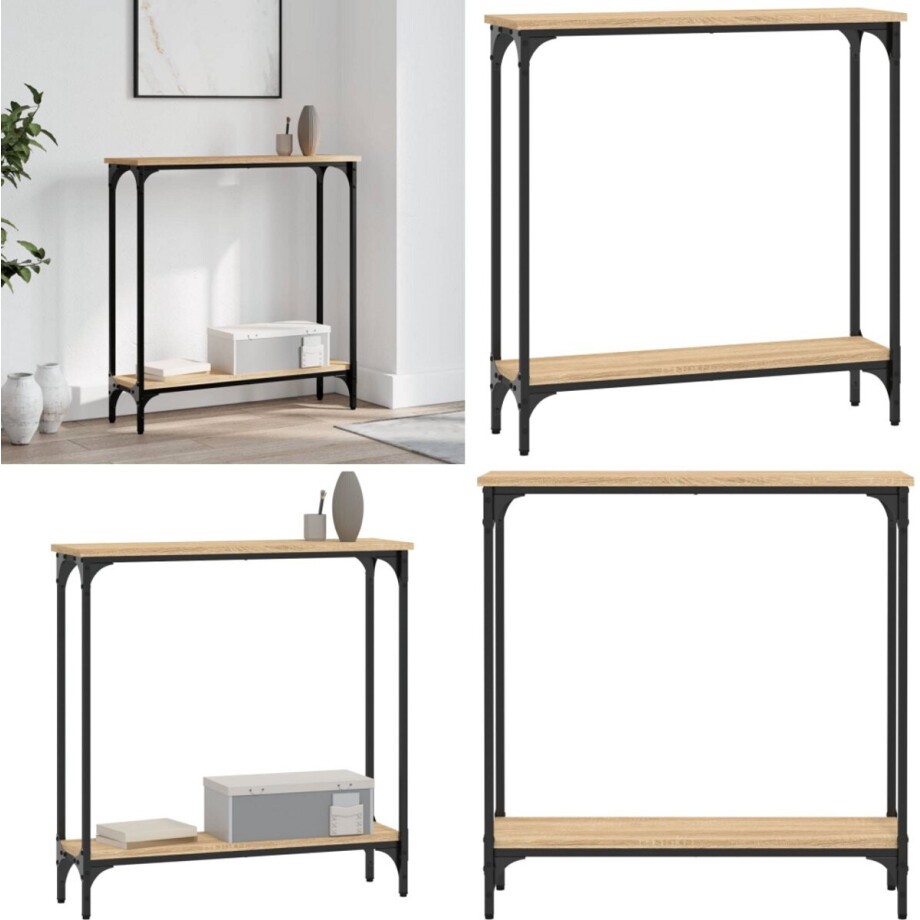 vidaXL Wandtafel 75x22,5x75 cm bewerkt hout sonoma eikenkleurig - Wandtafel - Wandtafels - Bijzettafel - Console Tafel vidaXL Wandtafel 75x22,5x75 cm bewerkt hout sonoma eikenkleurig - Wandtafel - Wandtafels - Bijzettafel - Console Tafel afbeelding 1