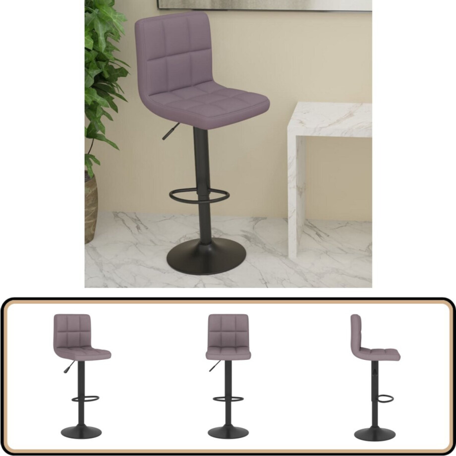 vidaXL Barkruk - Stof - Taupe - In Hoogte Verstelbaar Barstoel - Barkruk - Stoel - Lounge - Designstoelen vidaXL Barkruk - Stof - Taupe - In Hoogte Verstelbaar Barstoel - Barkruk - Stoel - Lounge - Designstoelen afbeelding 1