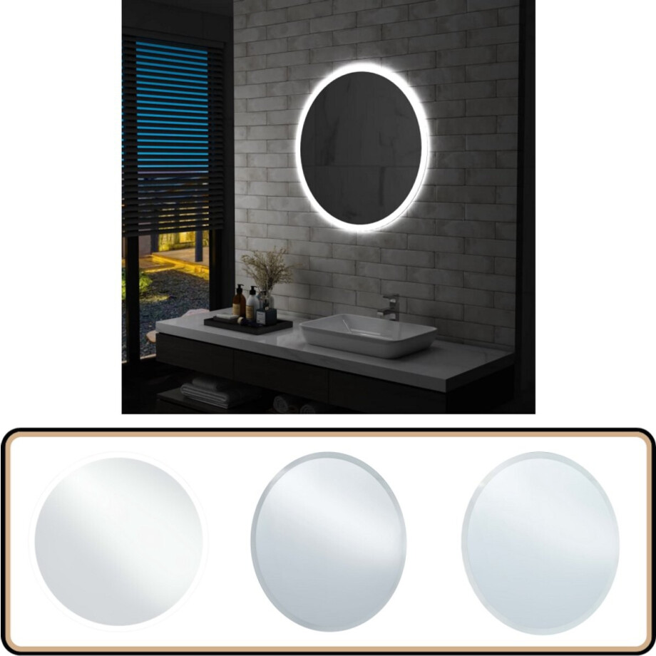 vidaXL - Badkamerspiegel - LED - 80 - cm afbeelding 1