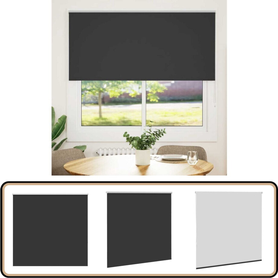 vidaXL Rolgordijn Verduisterend - 150x175 cm - Zwart Rolgordijn - Verduisterend Gordijn - Blackout Gordijn - Interieur Decoratie - Woonkamer Gordijn vidaXL Rolgordijn Verduisterend - 150x175 cm - Zwart Rolgordijn - Verduisterend Gordijn - Blackout Gordijn - Interieur Decoratie - Woonkamer Gordijn afbeelding 1