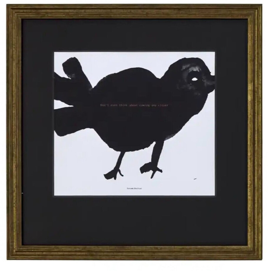 House Doctor Schilderij Bird zwart 40x40 cm House Doctor Schilderij Bird zwart 40x40 cm afbeelding 1