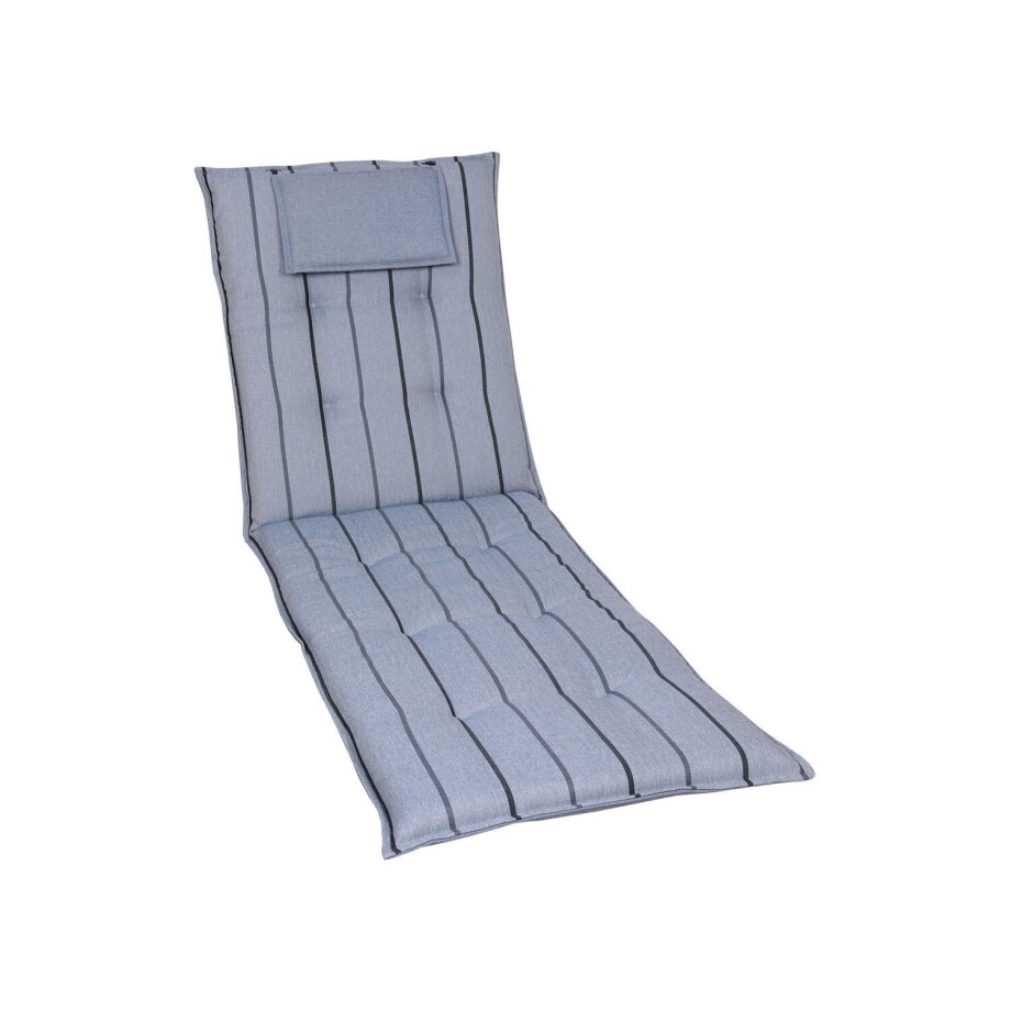GO-DE Textil Tuinkussen (Stoelkussen voor een ligbed, Blauw) afbeelding 1