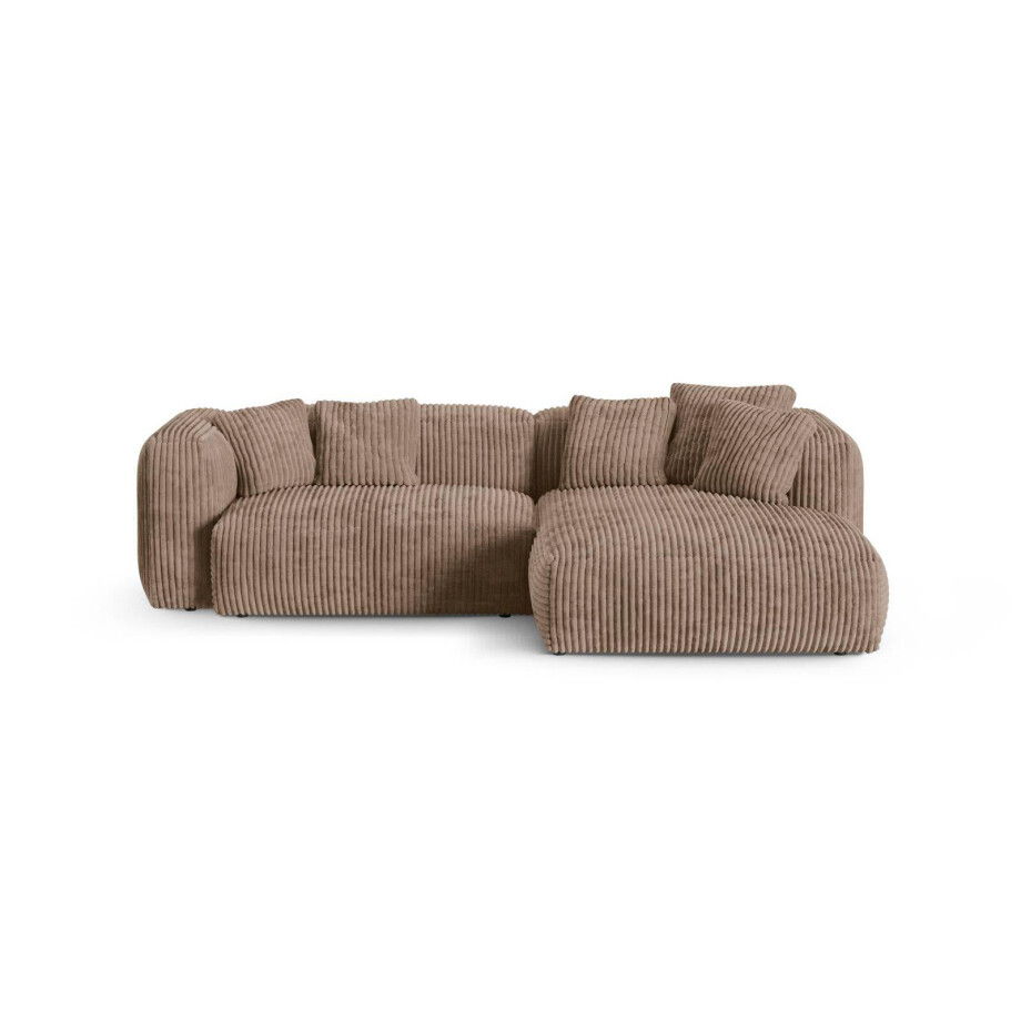Modulaire hoekbank Martina rechts ribstof | Micadoni Home afbeelding 1