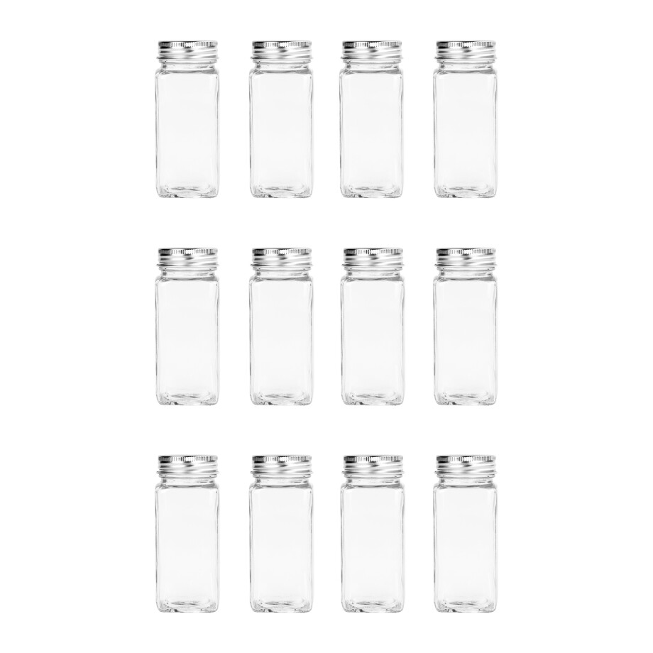 Krumble Kruidenpotjes set van 12 - Glas - 120 ml - Met deksel afbeelding 1