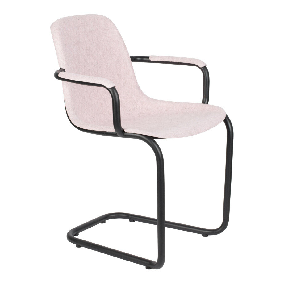 Zuiver Eetkamerstoel 'Thirsty' Met armleuning, Gerecycled PET, kleur Roze Zuiver Eetkamerstoel 'Thirsty' Met armleuning, Gerecycled PET, kleur Roze afbeelding 1