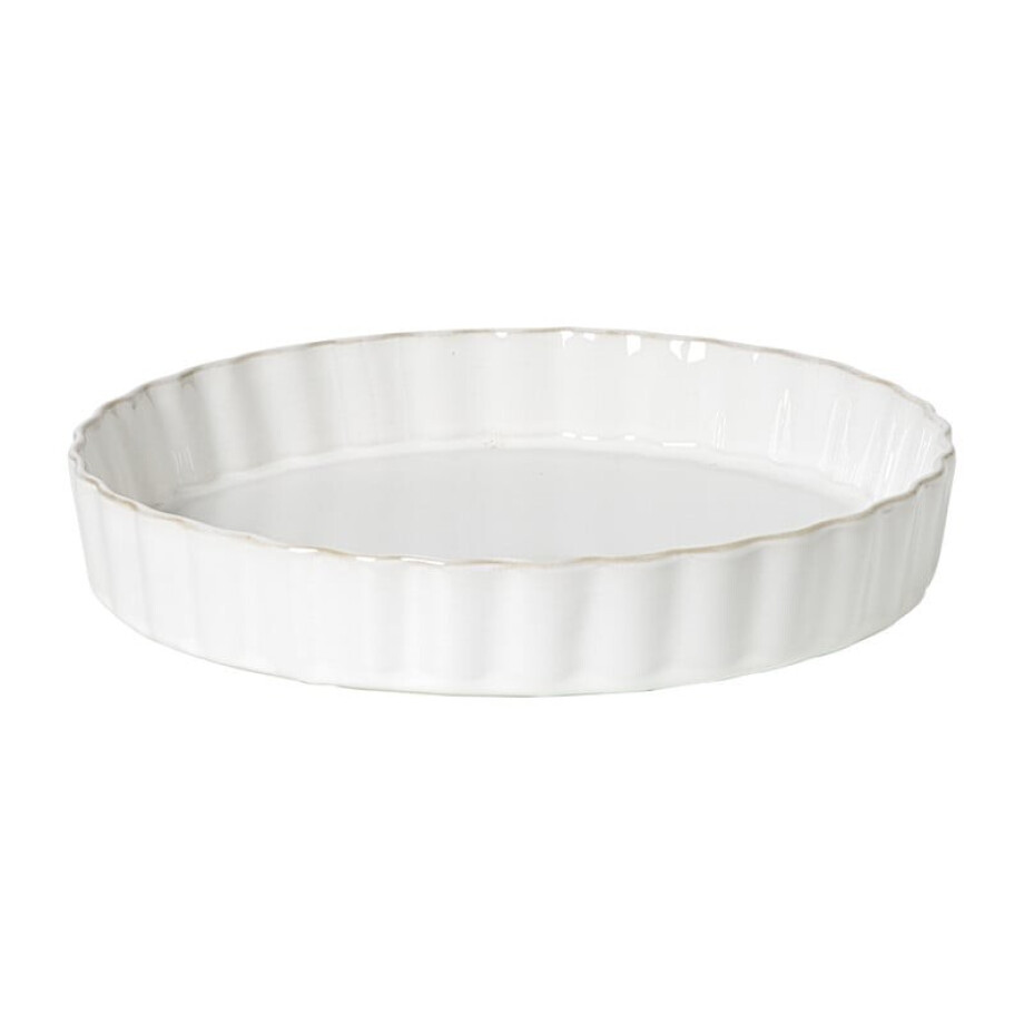 Taartvorm Toscane L - wit - ø26.8x4.5 cm afbeelding 