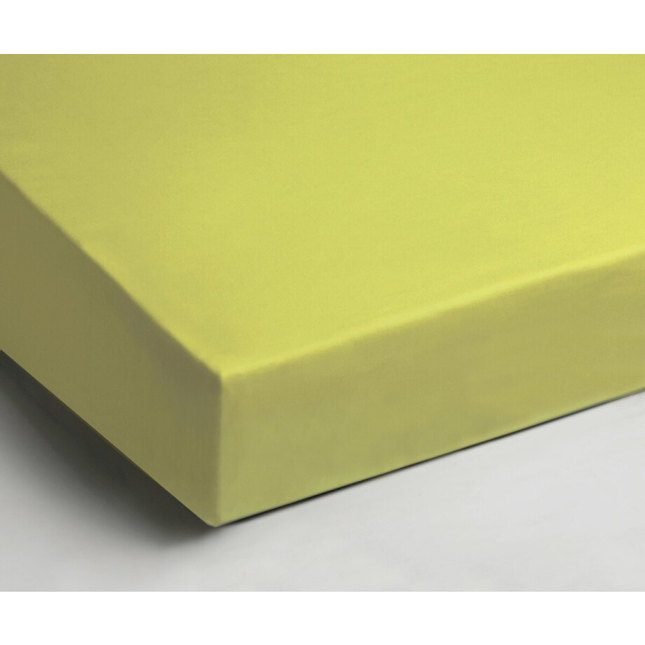 Day Dream hoeslaken - strijkvrij - katoen - 90 x 220 - Lime Day Dream hoeslaken - strijkvrij - katoen - 90 x 220 - Lime afbeelding 1