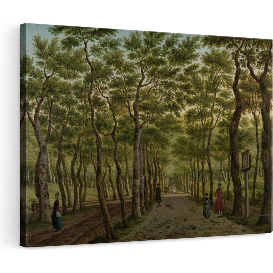 Artaza Canvas Schilderij Bos - 120x80 cm - Groot - Wanddecoratie Landschap - Muurdecoratie Oude Meesters - Schilderijen Op Canvas Natuur afbeelding 1