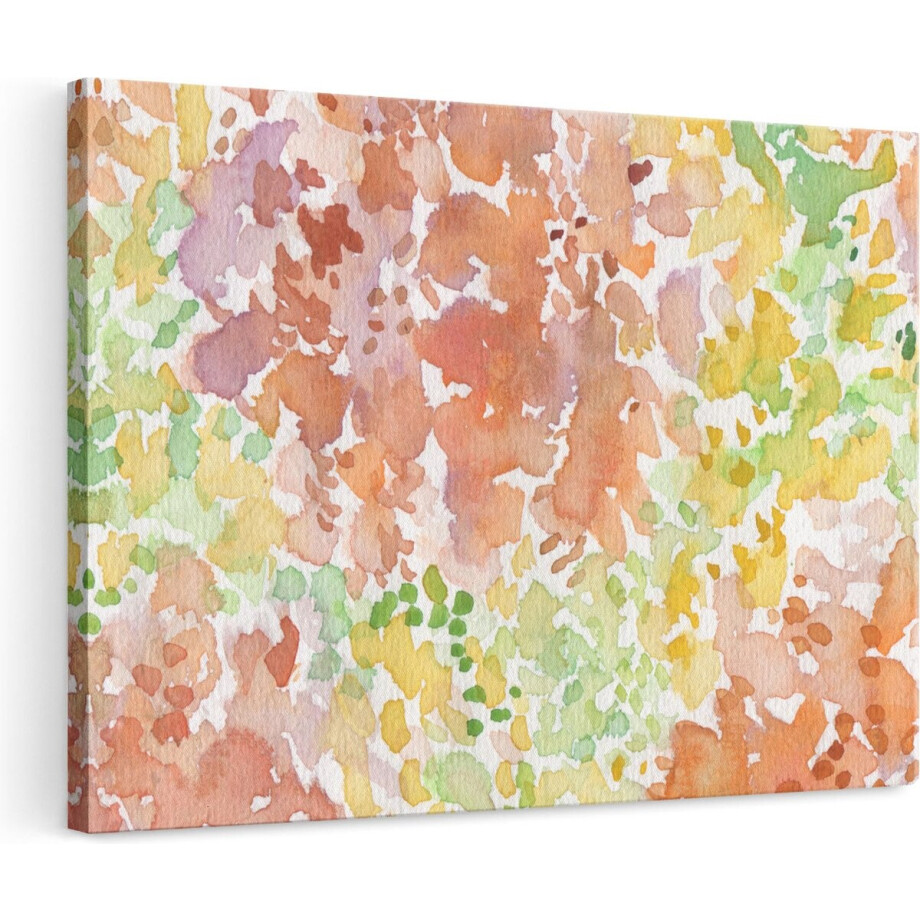 Artaza Canvas Schilderij Abstracte Kunst - Penceelstrepen in Structuur - 120x80 - Groot - Foto Op Canvas - Wanddecoratie Woonkamer afbeelding 1