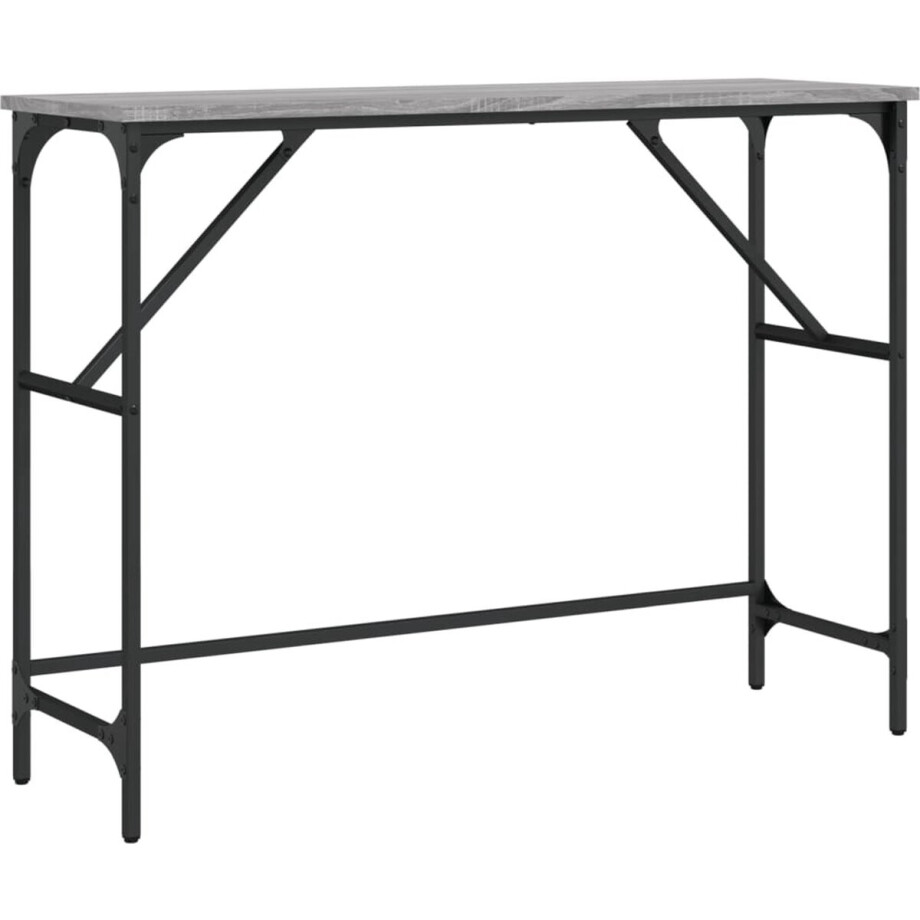 vidaXL Wandtafel - Grijs Sonoma Eiken - 100x32x75cm Wandtafel - Haltafel - Consoletafel - Grijze Tafel - Houten Tafel vidaXL Wandtafel - Grijs Sonoma Eiken - 100x32x75cm Wandtafel - Haltafel - Consoletafel - Grijze Tafel - Houten Tafel afbeelding 1